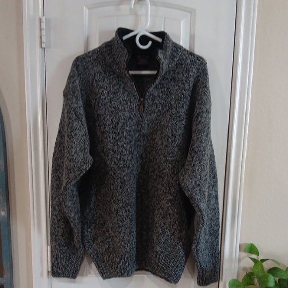 Norwool of NORWAY Charcoal Qtr Zip-Up Jumper Pure Wool